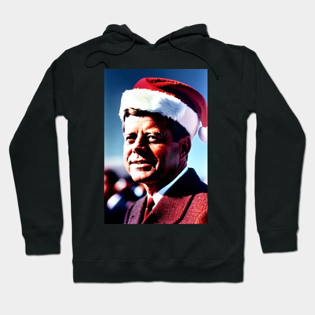 Santa JFK (Celebrity Christmas) Hoodie by robsteadman